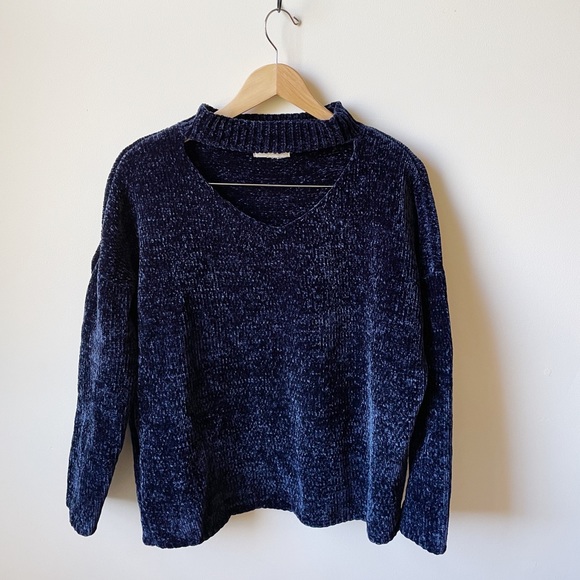 no comment Sweaters - 4/$25 - No Comment blue chenille sweater